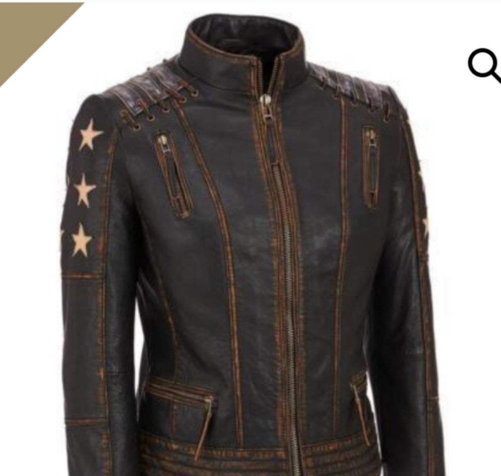 Stars and stripes leather jacket